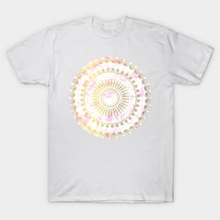 Geometric Gold/Pink Spiral T-Shirt